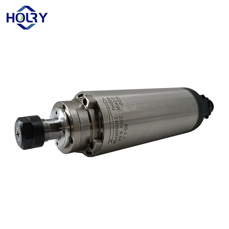 HOLRY CNC Spindle Motor for Aluminum Stone Air Cooled 2.2kw 220V 24000RPM High Quality Spindle Motor 