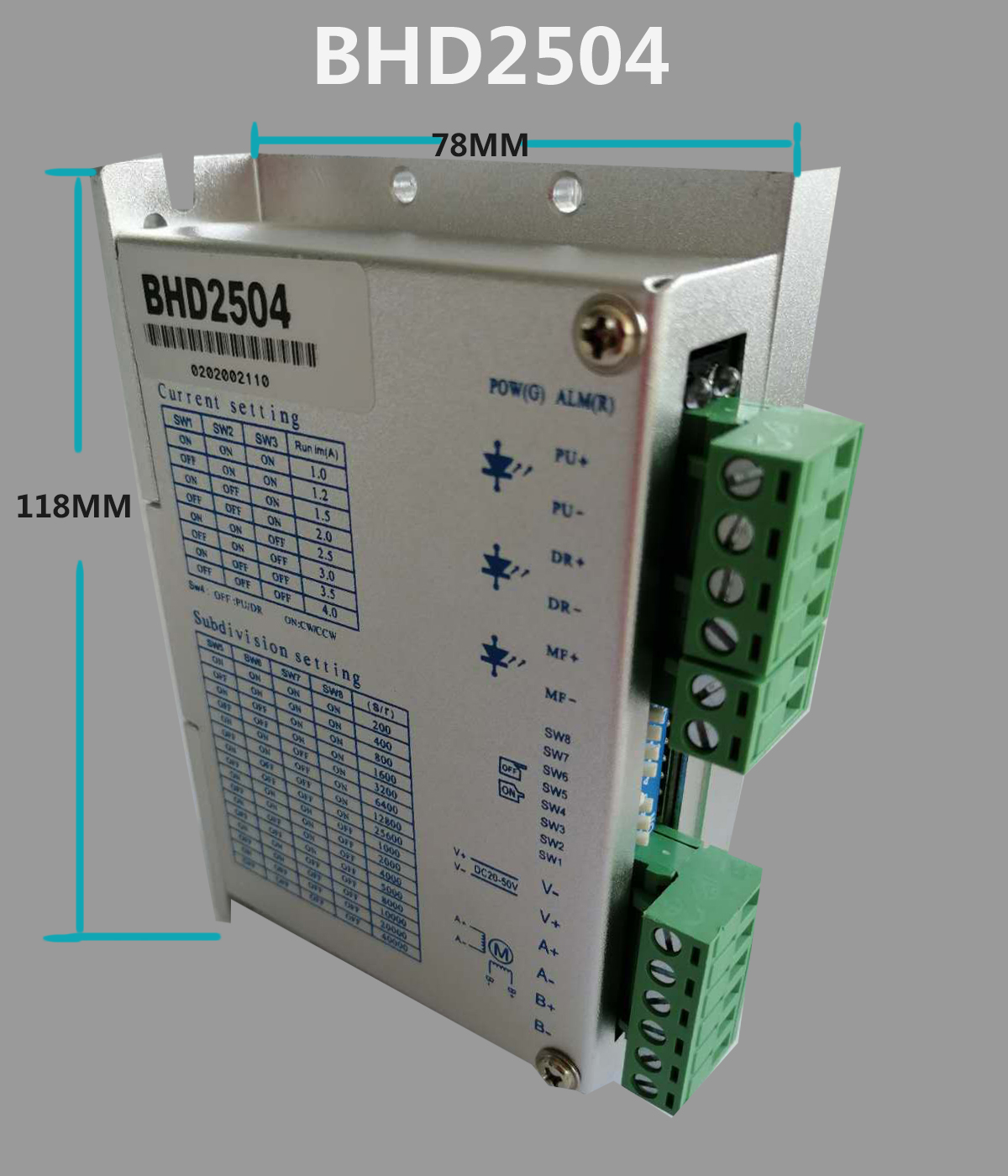 Holry Stepper Mortor Driver Smooth Operation Minimal Vibration And Noise BHD2178 dispensing machine