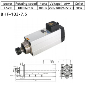 HOLRY CNC Spindle Motor for Hardware Glass Air Cooled 7.5Kw 220V 24000RPM High Quality Spindle Motor 